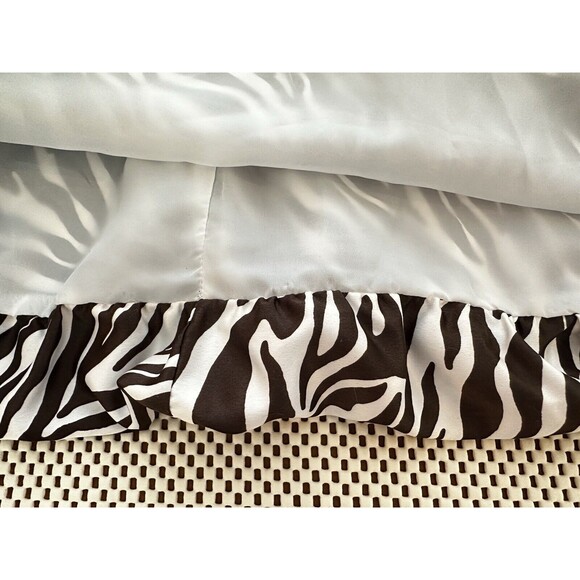 ZEBRA Print Sheath Shift Dress Sz 12 Smocked Front Sleeveless Animal Bubble Hem - Picture 10 of 13